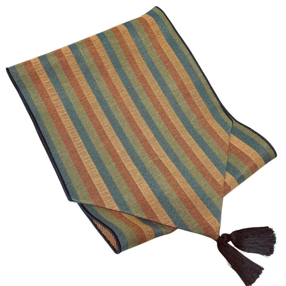 Beach Fun Table Runner Tropical Decor Tapestry Tent Stripe Made in USA 72